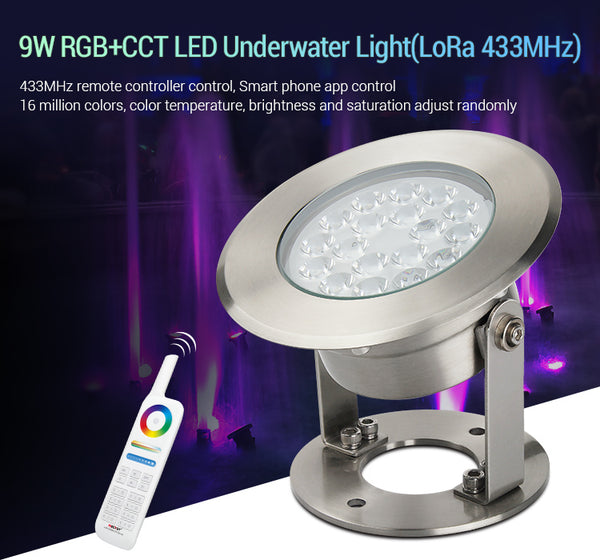 MiBoxer 9W RGB+CCT Wand-montiertes Unterwasserlicht LoRa 433MHz (UW03)