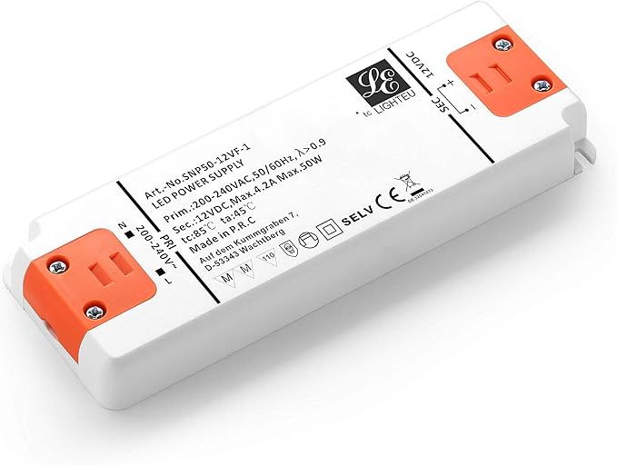 LIGHTEU 12V 50W LED Netzteil/LED Trafo Super Slim（SNP50-12VF-1）