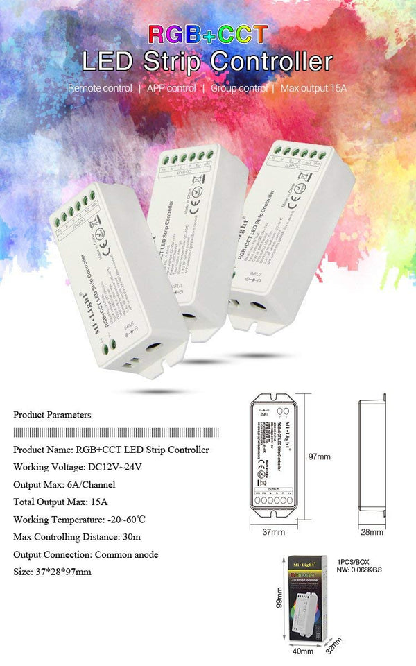 Miboxer RGB CCT LED Streifen Controller(FUT045)