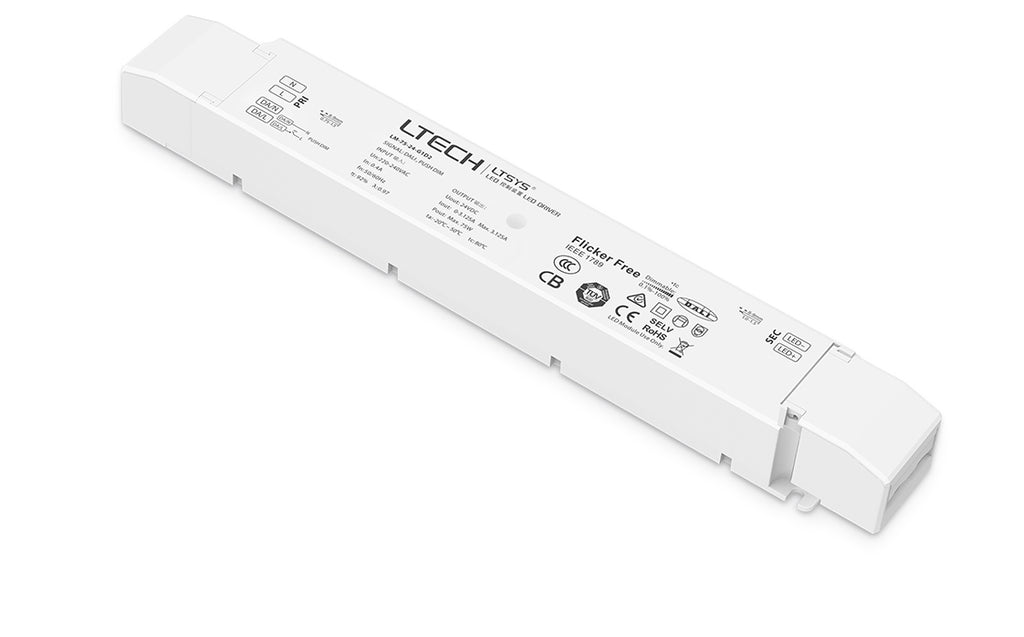 LTECH DALI 75W 24V LED Intelligenter Treiber Konstantspannung Dimmbares Transformator-Netzteil Push Dim (LM-75-24-G1D2）